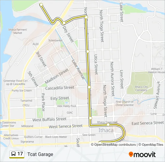 17 Bus Line Map