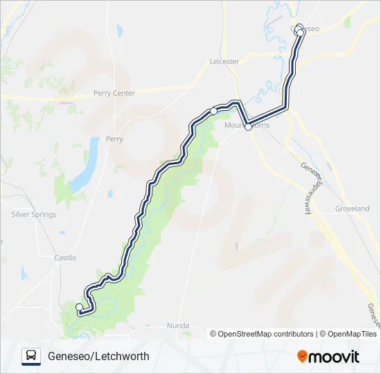 LETCHWORTH Bus Line Map