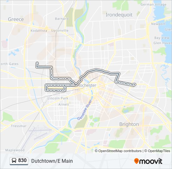 Mapa de 830 de autobús