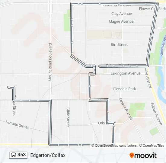 353 Bus Line Map