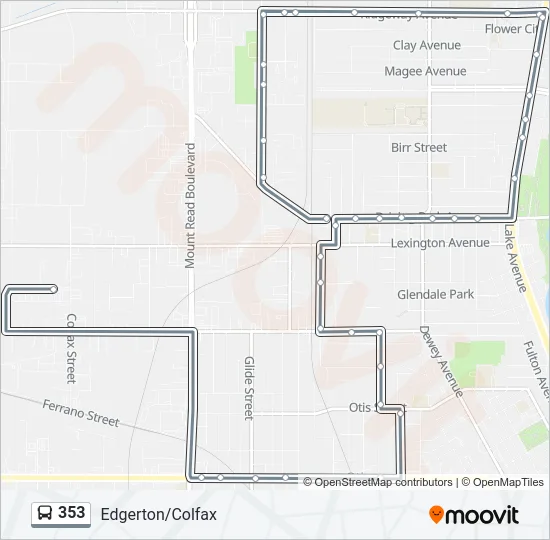 353 Bus Line Map