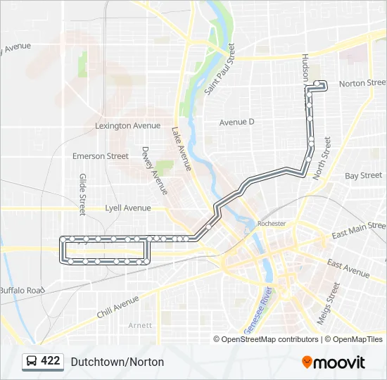 422 Bus Line Map