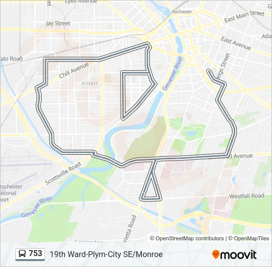 753 Bus Line Map