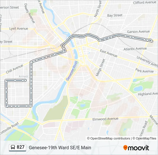 827 Bus Line Map