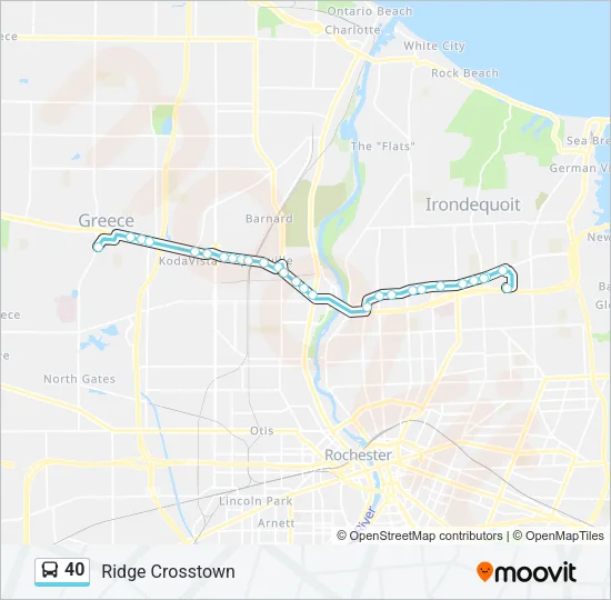 40 Bus Line Map
