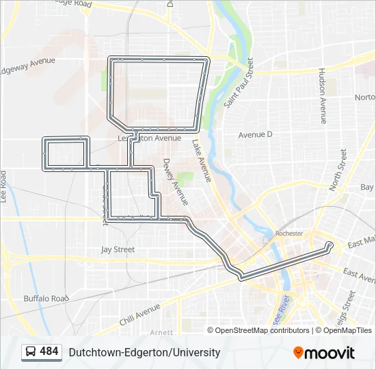 484 Bus Line Map