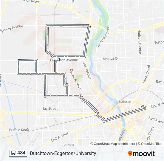 484 Bus Line Map