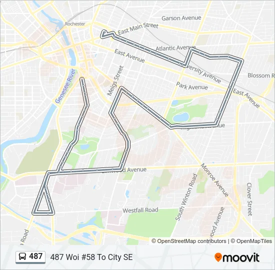 487 Bus Line Map