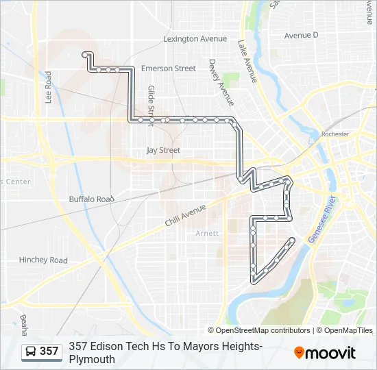 357 Bus Line Map