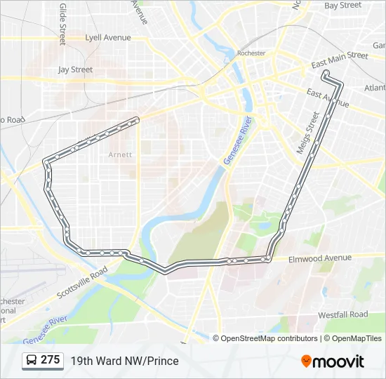 275 Bus Line Map
