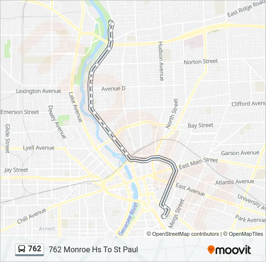 762 Bus Line Map