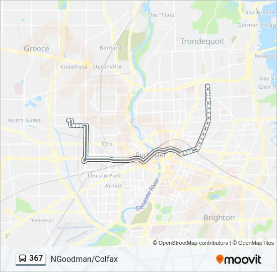 367 Bus Line Map