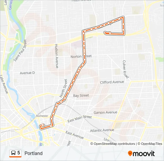 5 Bus Line Map