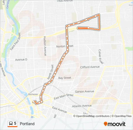 5 Bus Line Map