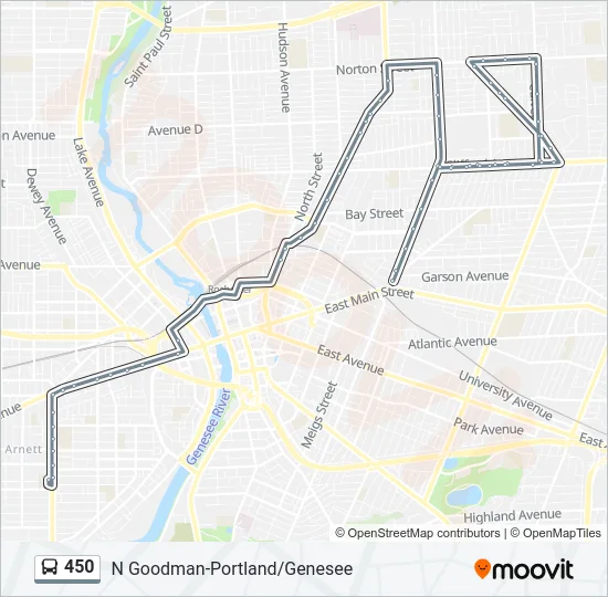 450 Bus Line Map