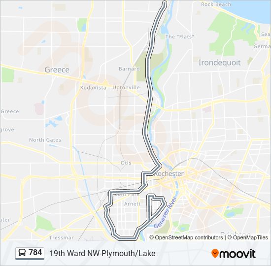 784 bus Line Map