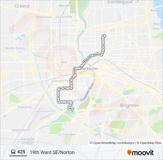 425 Bus Line Map