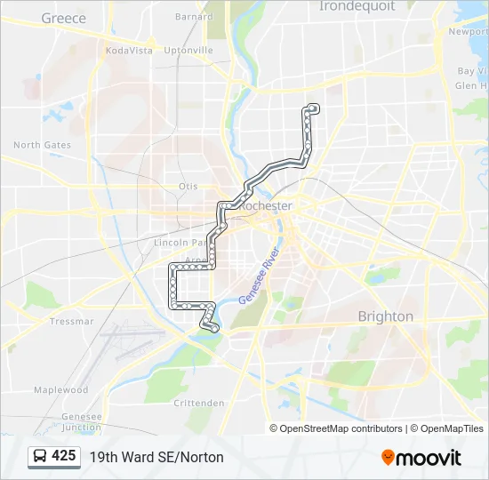 425 Bus Line Map