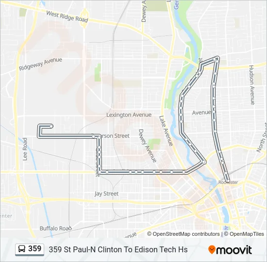 359 Bus Line Map