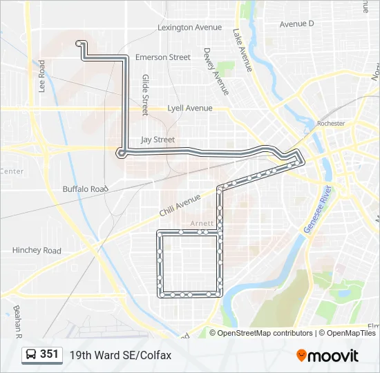 351 Bus Line Map