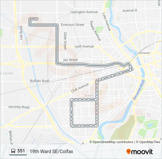 351 Bus Line Map