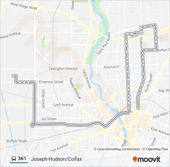 361 Bus Line Map