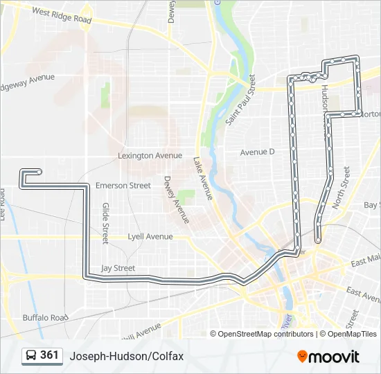 361 Bus Line Map