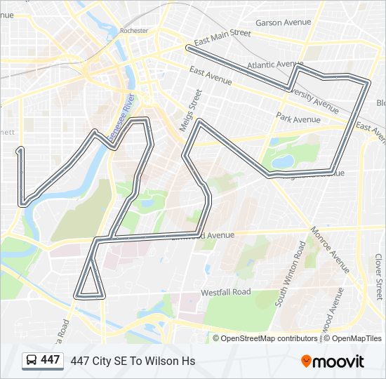 447 bus Line Map