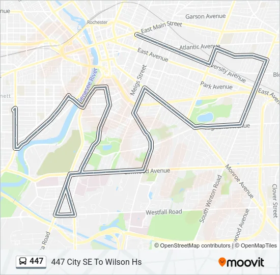447 Bus Line Map