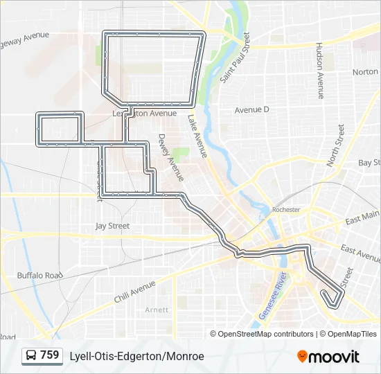 759 Bus Line Map