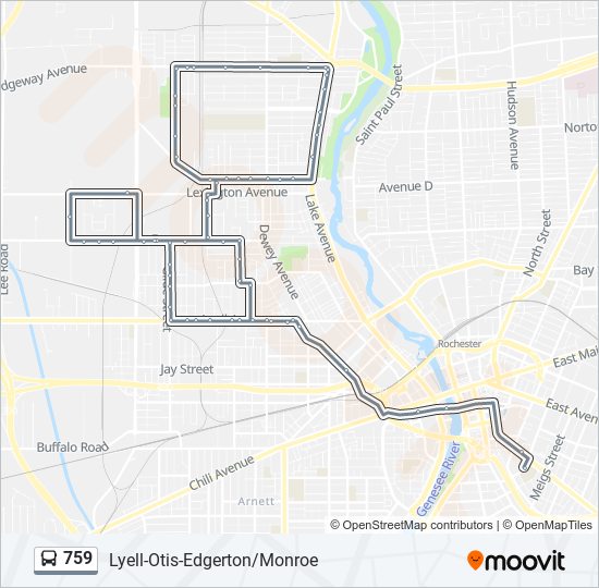 Ruta 759 horarios, paradas y mapas 759 Monroe Hs To LyellOtis
