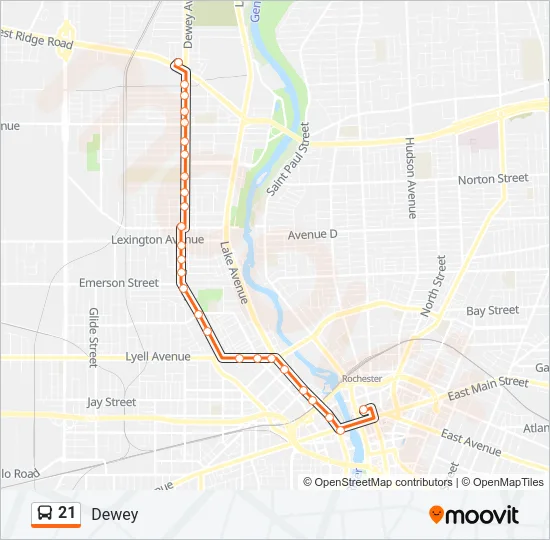 21 Bus Line Map