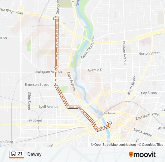21 Bus Line Map