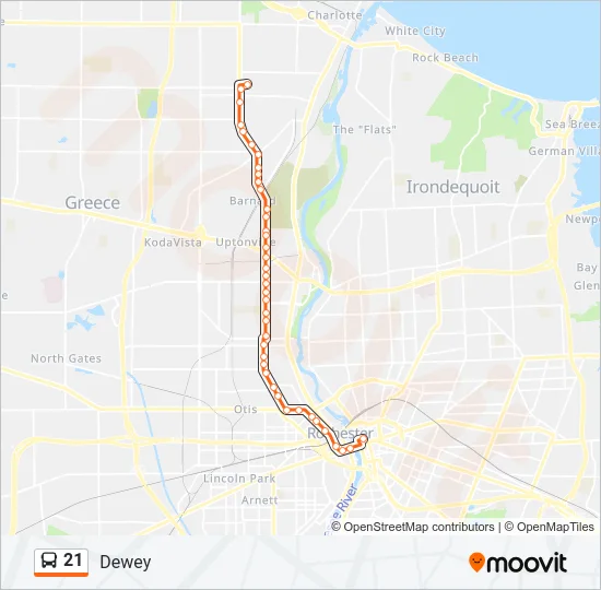 21 Bus Line Map