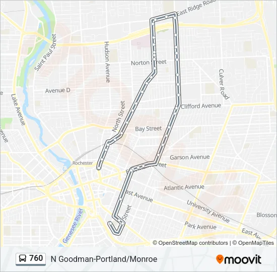 760 Bus Line Map