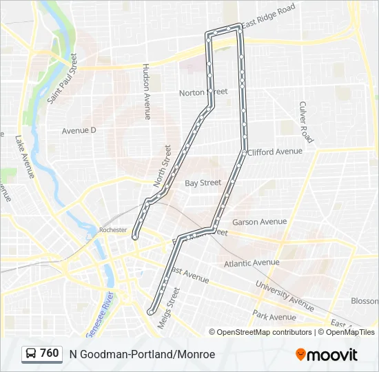760 Bus Line Map