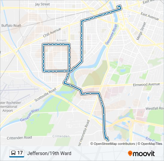 17 bus Line Map