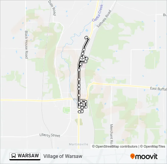 WARSAW Bus Line Map