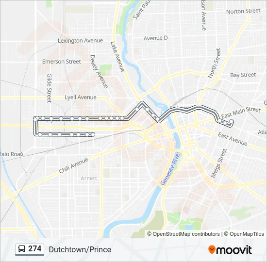 274 Bus Line Map
