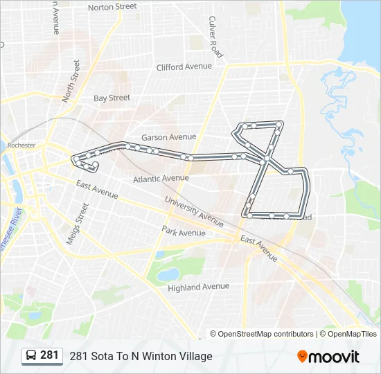 281 Bus Line Map