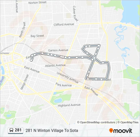281 Bus Line Map