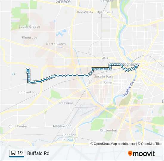 19 Bus Line Map