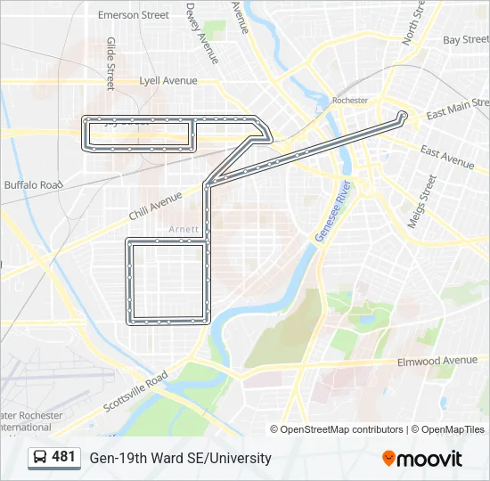 481 Bus Line Map