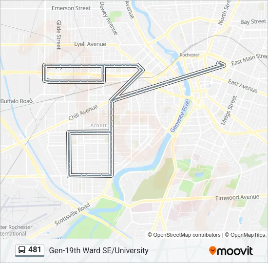 481 Bus Line Map
