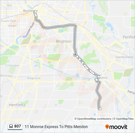 807 Bus Line Map