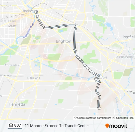 807 Bus Line Map