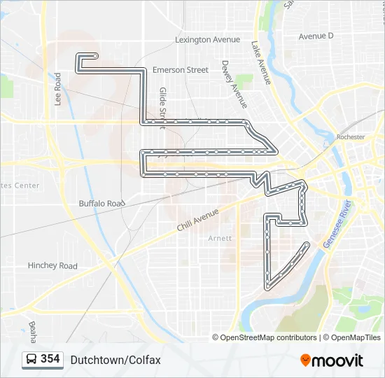 354 Bus Line Map