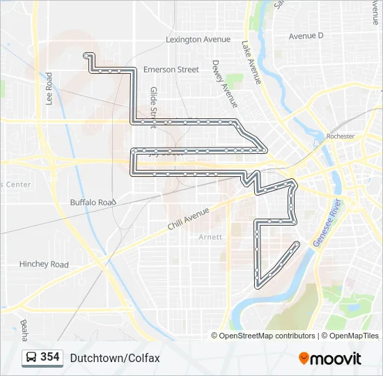 354 Bus Line Map