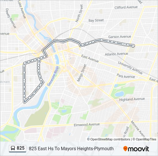 825 Bus Line Map