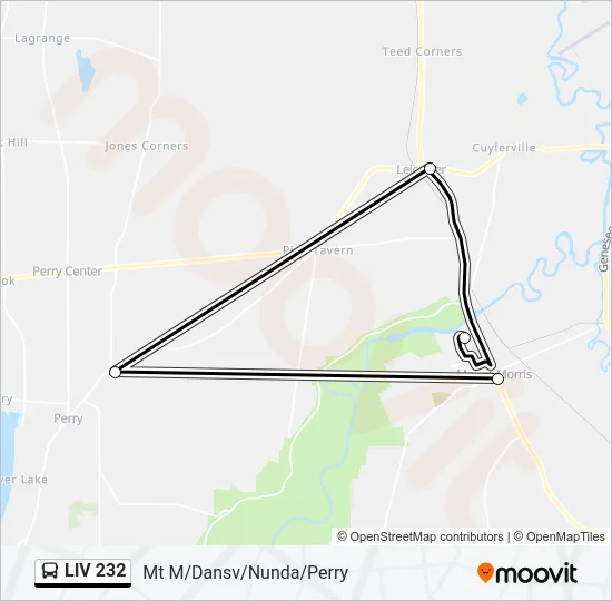 LIV 232 Bus Line Map